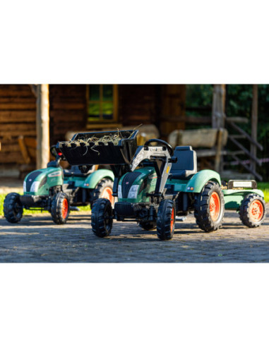 FALK Traktor Landini Niebieski na Pedały z Przyczepką od 3 Lat