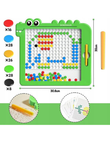 WOOPIE Tablica Magnetyczna dla Dzieci Montessori MagPad Dinozaur