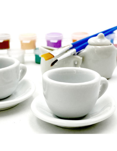 WOOPIE Zestaw Serwis do Herbaty Ceramiczny do Malowania