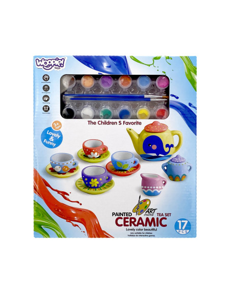 WOOPIE Zestaw Serwis do Herbaty Ceramiczny do Malowania