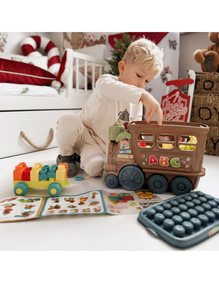 WOOPIE Duży Pociąg Kolejka Ciuchcia Klocki