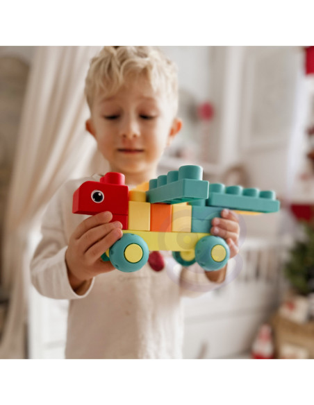 WOOPIE Duży Pociąg Kolejka Ciuchcia Klocki