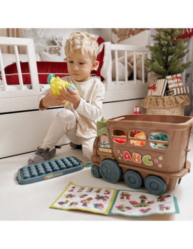 WOOPIE Duży Pociąg Kolejka Ciuchcia Klocki