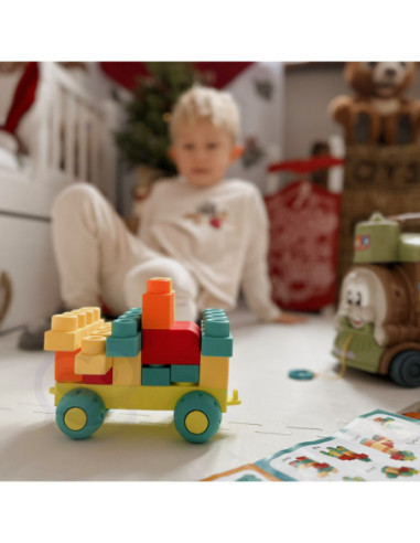 WOOPIE Duży Pociąg Kolejka Ciuchcia Klocki