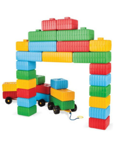 WOOPIE Construction Blocks XXL Set with Car 43 pcs.