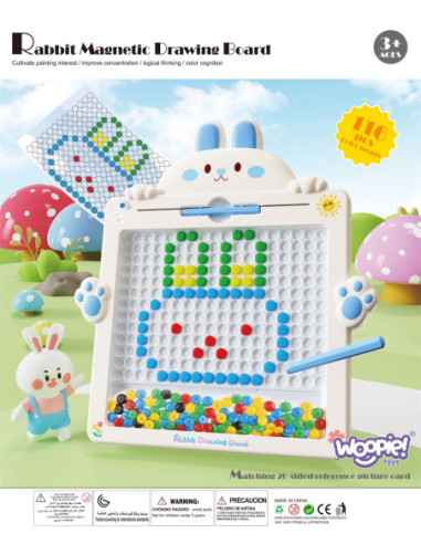 WOOPIE Tablica Magnetyczna dla Dzieci Montessori MagPad Królik