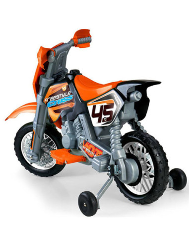 Feber Motocykl Cross Pomarańczowy na Akumulator 6V dla Dzieci
