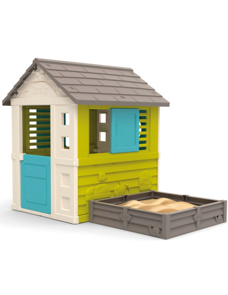 SMOBY Domek Ogrodowy Zielony + Piaskownica