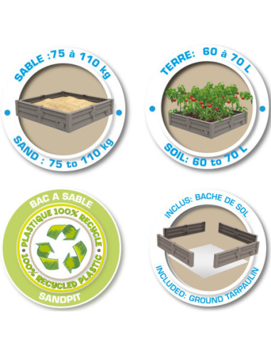 SMOBY Domek Ogrodowy Zielony + Piaskownica