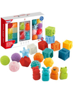 WOOPIE BABY Sensory Puzzles Squeeze Puzzle Sound Learning to Count 20 el.