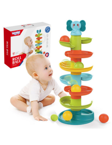 WOOPIE Kulodrom Tor Kulkowy Zestaw Spirala + 3 Kulki