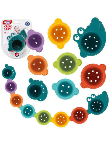 WOOPIE Zabawka do Kąpieli Kubeczki Przelewowe Krokodylek