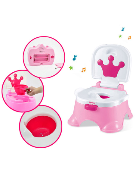 WOOPIE Pierwszy Nocnik dla Dziecka z Muzyką 3w1 Krzesełko Stopień