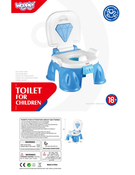 WOOPIE Pierwszy Nocnik dla Dziecka z Muzyką 3w1 Krzesełko Stopień