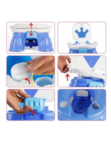 WOOPIE Pierwszy Nocnik dla Dziecka z Muzyką 3w1 Krzesełko Stopień