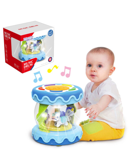 WOOPIE Bębenek Pozytywka ze Światłem Zabawka Muzyczna dla Niemowląt