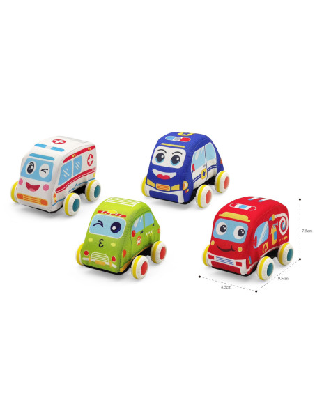 WOOPIE Miękkie Pluszowe Autka Zestaw Mata Drogowa 5 el.