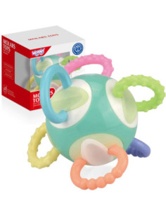 WOOPIE BABY 2-in-1 Sensory Toy Teether Rattle Motessori