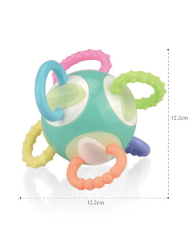 WOOPIE Zabawka Sensoryczna 2w1 Gryzak Grzechotka