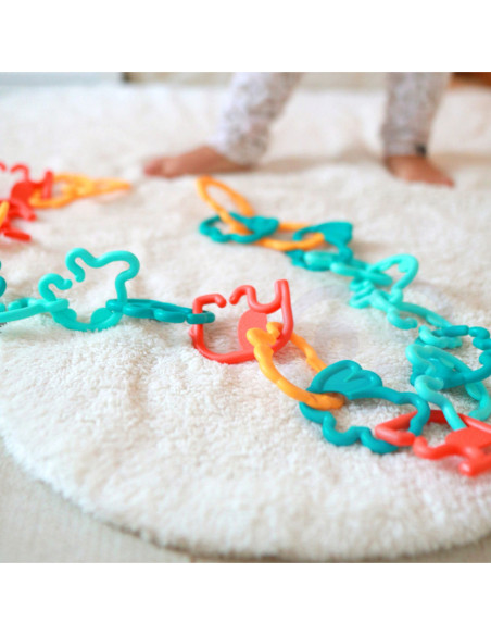 WOOPIE Zabawka Sensoryczna Gryzaki dla Niemowląt Zawieszki Zwierzątka Łańcuszek 24 el.