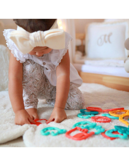 WOOPIE Zabawka Sensoryczna Gryzaki dla Niemowląt Zawieszki Zwierzątka Łańcuszek 24 el.