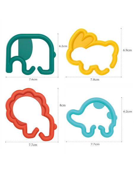 WOOPIE Zabawka Sensoryczna Gryzaki dla Niemowląt Zawieszki Zwierzątka Łańcuszek 24 el.