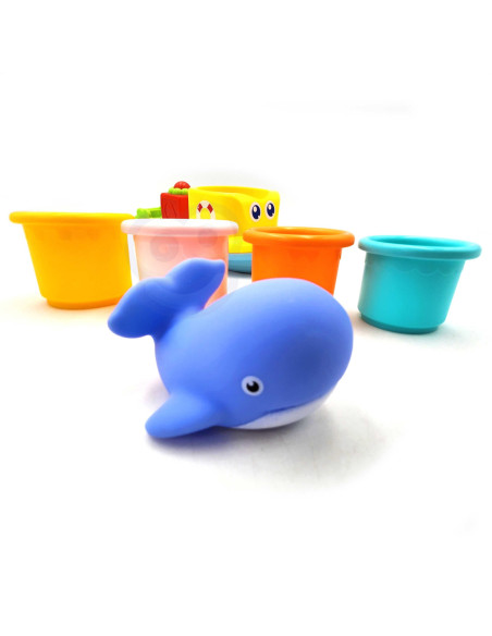 WOOPIE Zabawka Wodna Statek Wieloryb Kubeczki Przelewowe