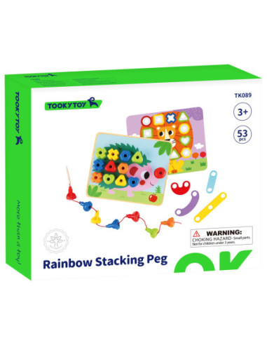 TOOKY TOY Wielofunkcyjna Tablica Zestaw Kolorowych Śrubek Nauka Kształtów