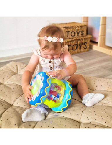 WOOPIE Bębenek Pozytywka ze Światłem Zabawka Muzyczna dla Niemowląt