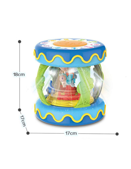 WOOPIE Bębenek Pozytywka ze Światłem Zabawka Muzyczna dla Niemowląt