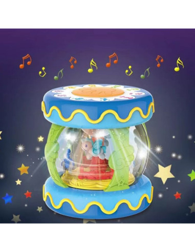 WOOPIE Bębenek Pozytywka ze Światłem Zabawka Muzyczna dla Niemowląt