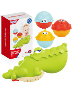 WOOPIE BABY Zabawka do Kąpieli Krokodylek i Rybki 3 szt.