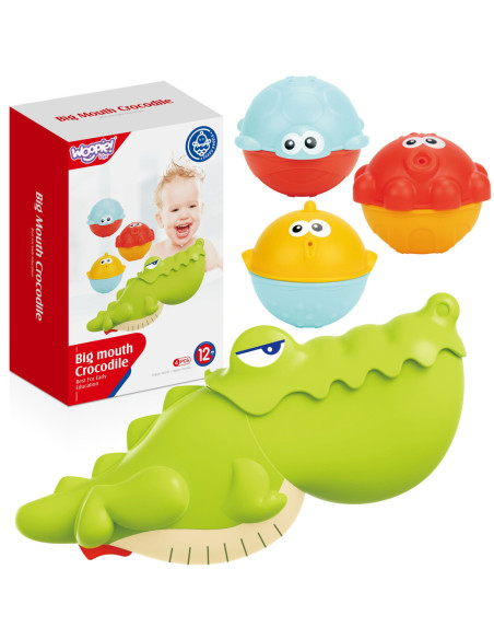 WOOPIE Zabawka do Kąpieli Krokodylek i Rybki 3 szt.