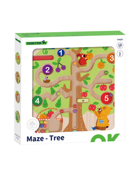 TOOKY TOY Labirynt Drzewko Owocowe Magnetyczne Nauka Liczenia