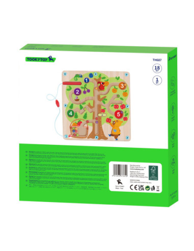 TOOKY TOY Labirynt Drzewko Owocowe Magnetyczne Nauka Liczenia