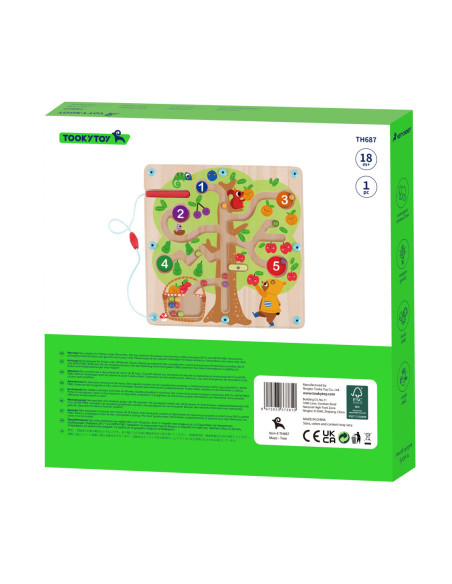 TOOKY TOY Labirynt Drzewko Owocowe Magnetyczne Nauka Liczenia