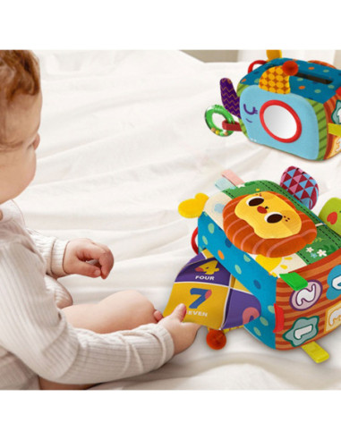 WOOPIE Zabawka Edukacyjna Sensoryczna Pani Metka Pudełeczko Chusteczek