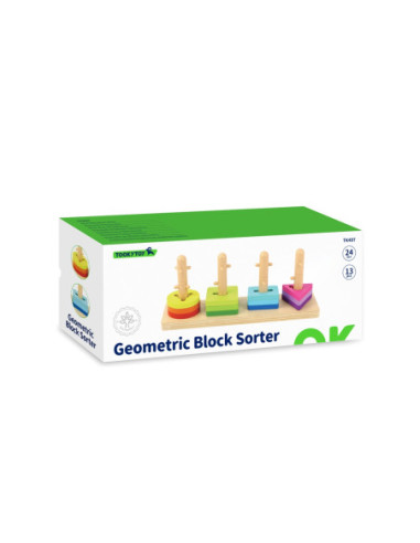 TOOKY TOY Sorter Kształtów z Kolorowymi Blokami