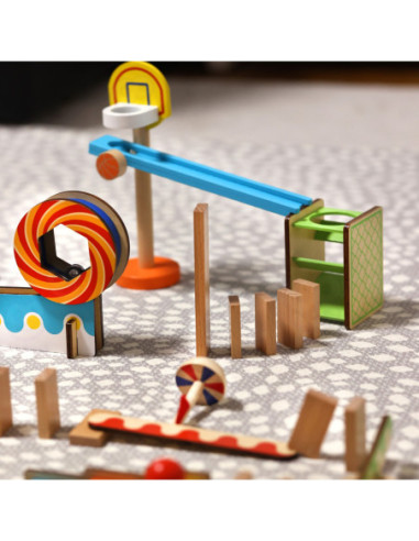 TOOKY TOY Klocki Do Budowania Domino Układanka