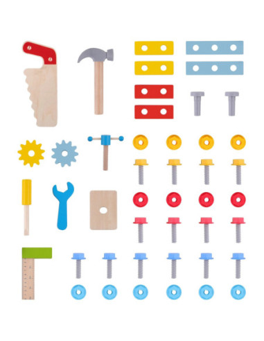 TOOKY TOY Drewniany Stół Do Majsterkowania Warsztat