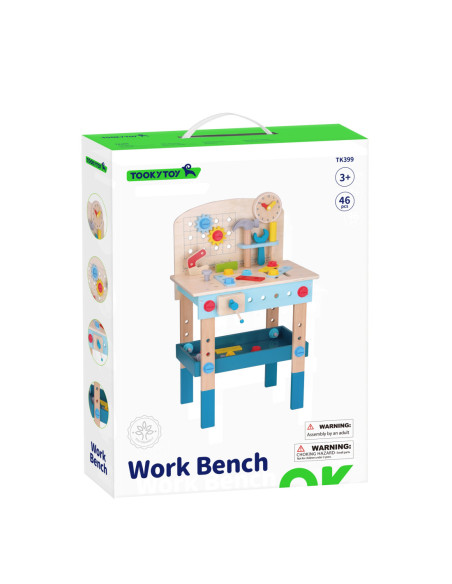 TOOKY TOY Drewniany Stół Do Majsterkowania Warsztat