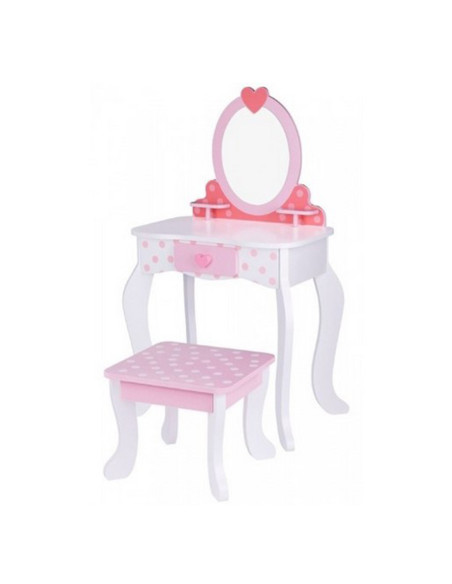 TOOKY TOY Drewniana Toaletka Dziecięca z Krzeszłem