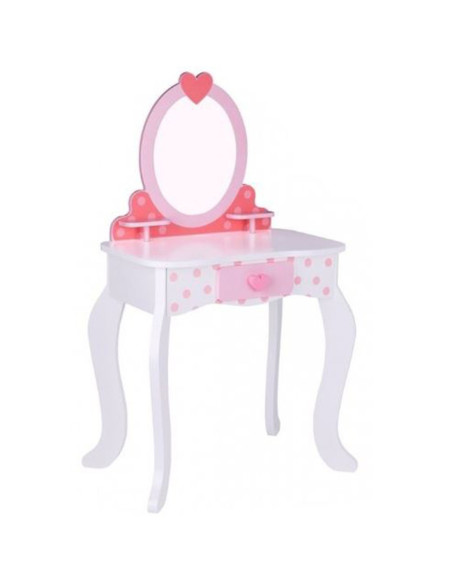 TOOKY TOY Drewniana Toaletka Dziecięca z Krzeszłem