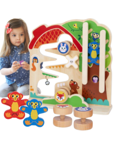 TOOKY TOY Wooden Montessori Manipulative Board Labyrinth