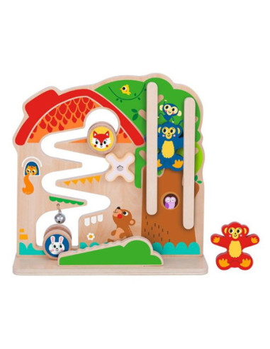 TOOKY TOY Drewniana Tablica Manipulacyjna Montessori