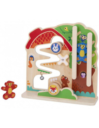 TOOKY TOY Drewniana Tablica Manipulacyjna Montessori