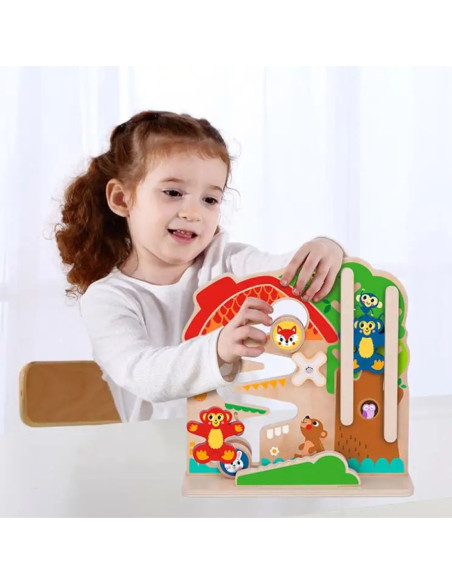 TOOKY TOY Drewniana Tablica Manipulacyjna Montessori