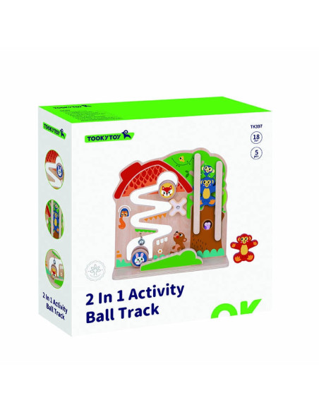 TOOKY TOY Drewniana Tablica Manipulacyjna Montessori