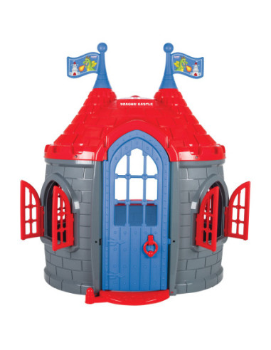 WOOPIE Domek Ogrodowy Zamek Dla Księżniczki i Rycerza Szary