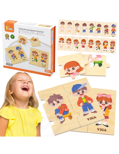VIGA Układanka Edukacyjna Do Ubierania Puzzle